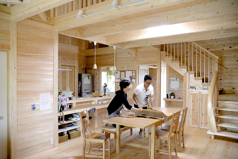 兵庫の木の家の施工事例：やさしい木の香りと暮らす家