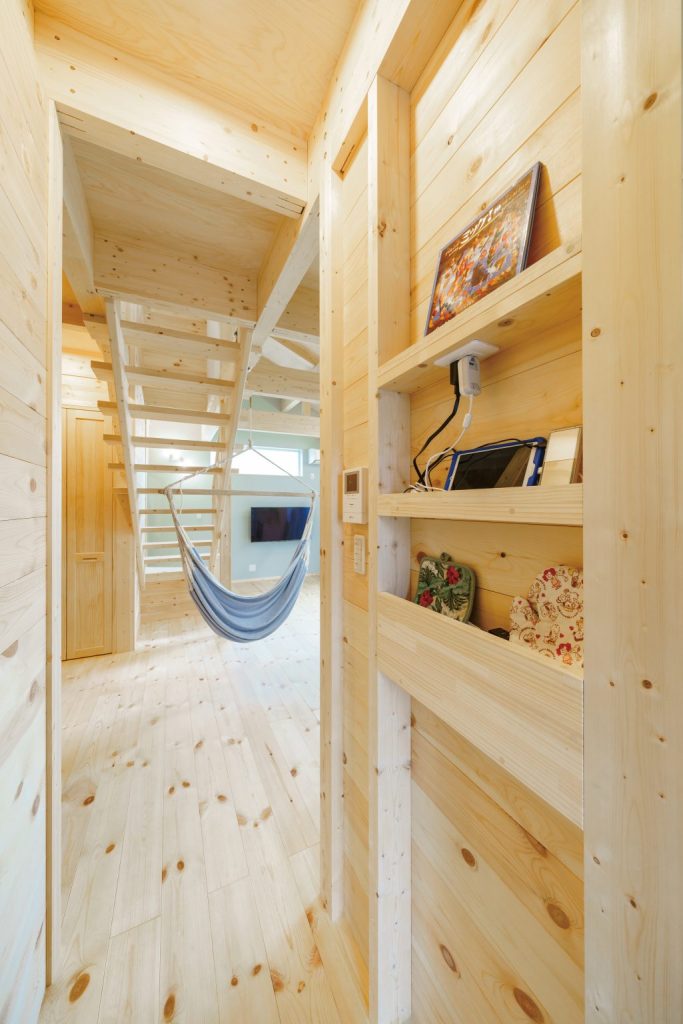 姫路市で平屋の新築注文住宅を建てる！おしゃれな木の家をご紹介・ハンモック