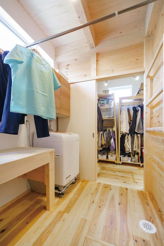 神戸市西区で平屋の新築注文住宅を建てたい！おしゃれな高性能住宅をご紹介・洗濯場